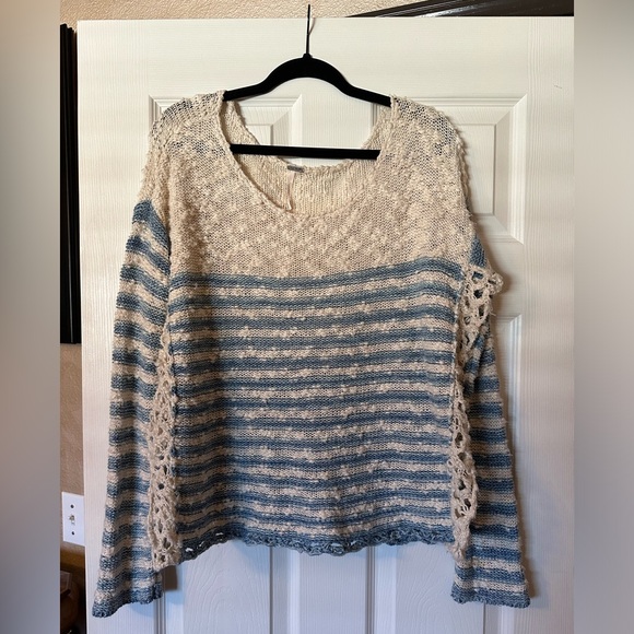 Free People Crochet Knit Pullover Sweater - Picture 3 of 8